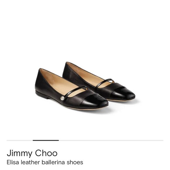JIMMY CHOO Elisa leather ballerina shoes - Picture 8 of 8